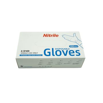 X-Large Disposable Nitrile 6mil Black Gloves (1 Box of 100 Gloves)
